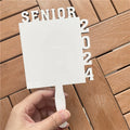 MDFSUB Custom Senior 2024 Sublimation Paddle Fan Wedding Church Fan White Blanks Sublimation 2024 Paddles Fan for New Year Gifts