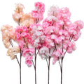 AF15902 Sakura Pure White Artificial Cherry Blossom Single Silk Flower Wedding Decor for Hotel for Wedding