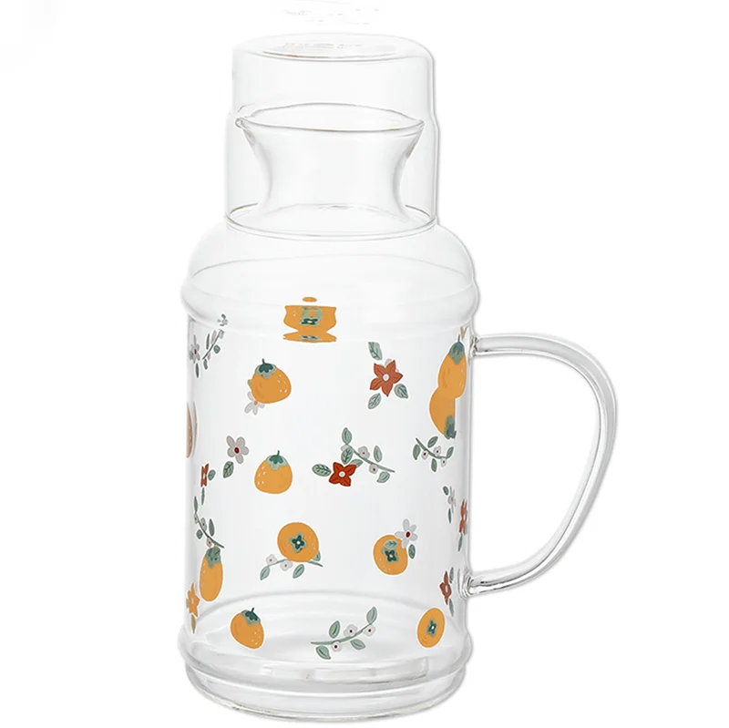 Durable High Borosilicate Glass Tea Pot with Handle Kettle for Serving Hot Beverages