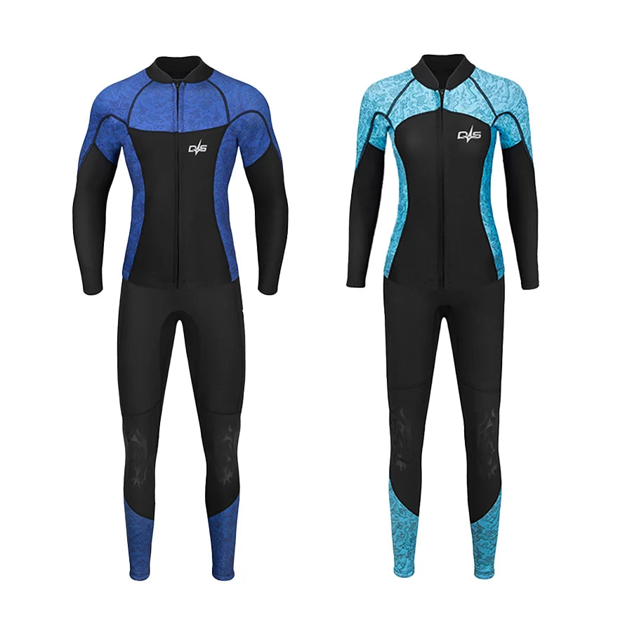 DIVESTAR OEM Manufacturer Custom 3mm Neoprene Breathable Protective Thermal Camo Chest Zip Two-Piece Flatlock Diving Wetsuits
