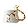Solhui Cute Cartoon Christmas  Deer Animal Shaped Mug Ceramic Milk Coffee Mug