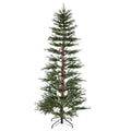 Artificial Luxury Collapsible Pe Slim Pencil Christmas Tree With Ornaments