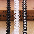 Decorative Stretch Acrylic Embroidery Lace Pearl Trim for Curtains LT2341B