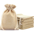 Fashionable Linen Drawstring Bag for Christmas Wedding Parties DIY Gifts Reusable Vintage Boho Burlap Lady Dress Candy