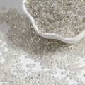 CJ Spot Supply Glass Filled Silver Seed Beads 2mm 3mm 4mm 15g/bag for Jewelry Making