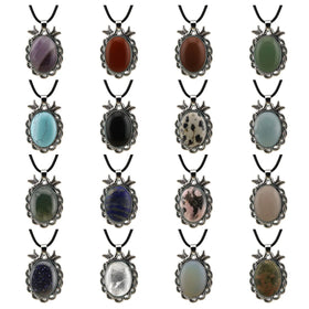 High Quality Fashion Oval Stone Double Bird Pendant Necklaces Silver Antique Necklace for Women