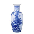 Antique Blue White Porcelain Ceramic Vase Modern Vintage Style Floor Vase Home Living Room Office Rich Bamboo Flower Flower Pot