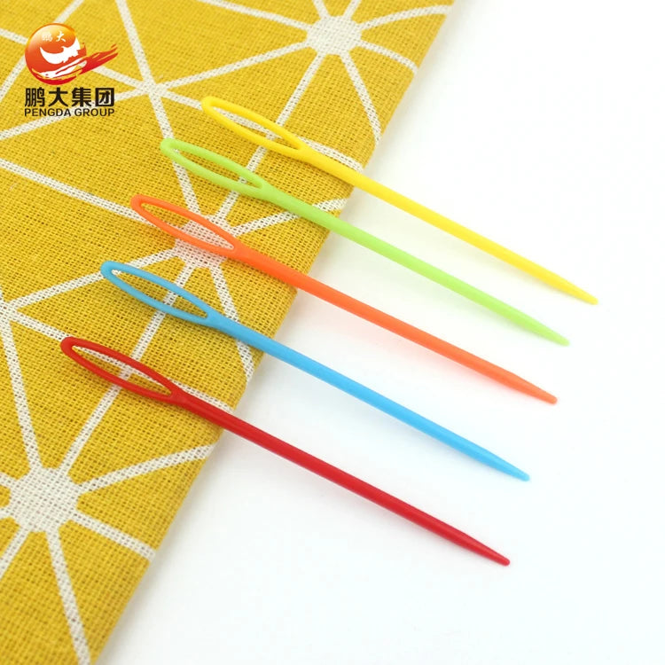 Blunt Wool Plastic Darning Sewing Big Eye Needle for Threading Elastic