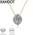 Gorgeous Shiny 925 Silver 1 Carat Moissanite Necklace Fashion Jewelry for Easter Party or Wedding Perfect Gift