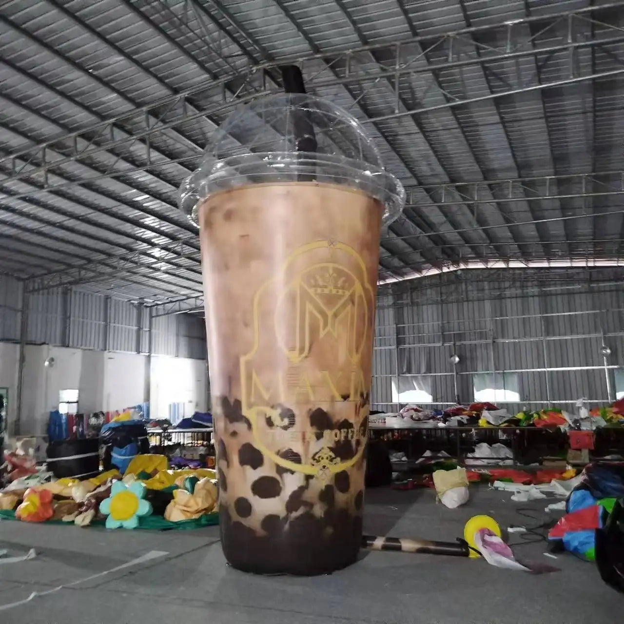 Customized LOGO Event Promotion Giant Inflatable Coffee Cup for Advertising Inflatable Milk Tea Bottle Model