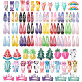 European American Printed BB Hair Clip Set New Children's Hair Accessories 120pcs Metal & Iron Animal Color Hairpins for Girls
