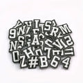 English Number Buckle PVC Hole Shoe Decorative Charms Rubber Flower Shoes Accessory