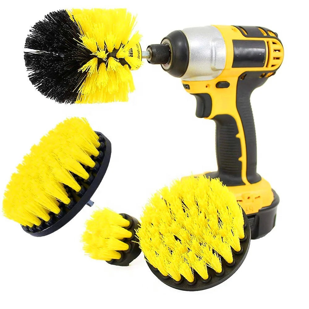 4Pcs Sink Cleaner Multi-Purpose Power Scrubber Drill Cleaning  Brush