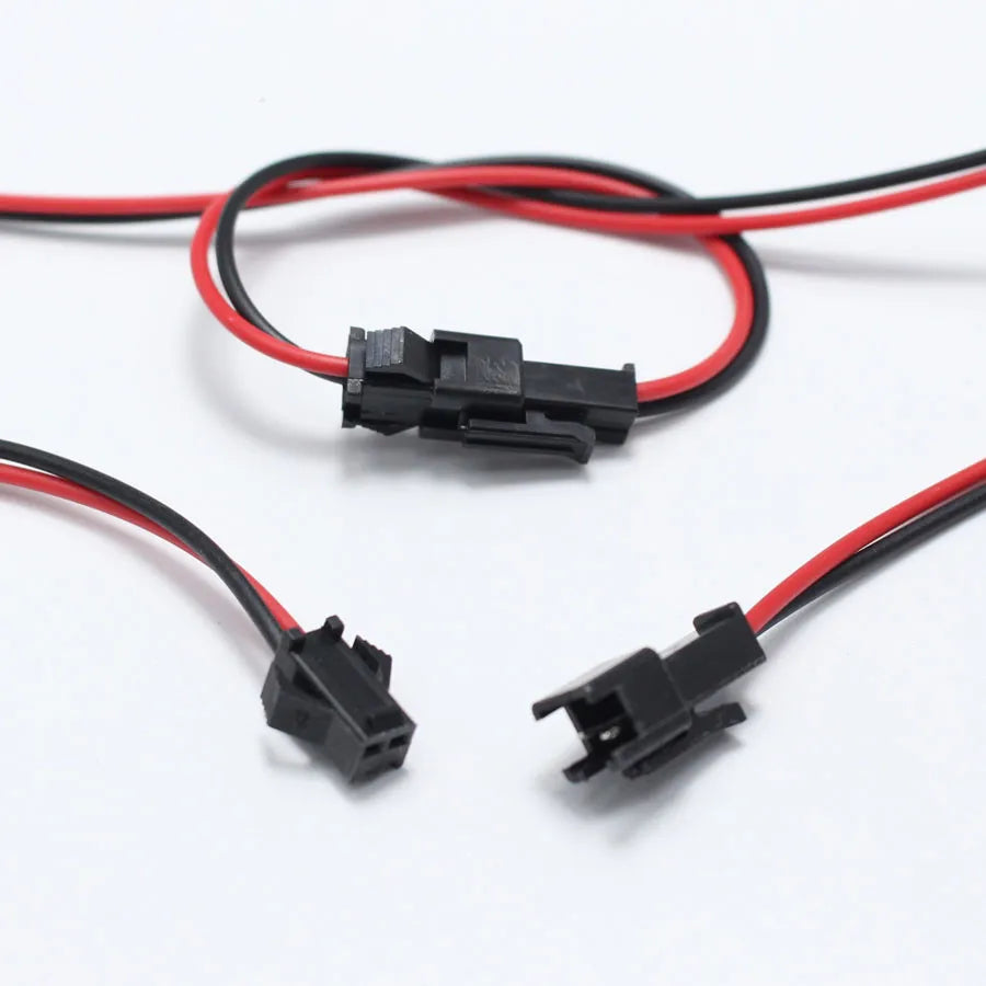 Electric JST Terminal With Male Female Connectors 2 Pin SM Plug Connector Wire for Strip Led Lighting Accessories