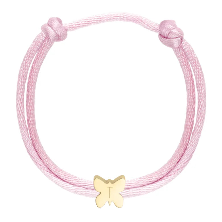 Inspire Jewelry Wholesale Stainless Steel Butterfly Cord Bracelet Handmade Friendship Nylon Rope Dainty Wear Jewelry for Unisex