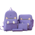 MARKSMAN 2024 Waterproof Geometric Polyester Large Capacity Cute 4-piece-set Casual Nylon Backpack for Junior High School