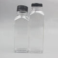 Wholesale PET Plastic 330ml 360ml 12oz Square Bottle for Juice Packaging Energy Drinks Screen Printing Surface Handling