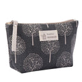 Cartoon Cute Soft Canvas Bear Tree Print Pattern Women Travel Big Storage Bag Toiletries Organize Cosmetic Portable Make up Bags