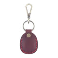 Genuine Cowhide Leather Keychain with Hand Stitching Tag Holder Key Fob Case Ring