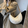 Casual Waterproof Women Hobos Shoulder Bags High Capacity Quilted Plaid Crossbody Bag Simple Lightweight Female Handbags