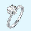 VVS D Color 2.0ct Iced Out 925 Sterling Silver Moissanite Engagement Rings Woman Jewelry Diamond Rings