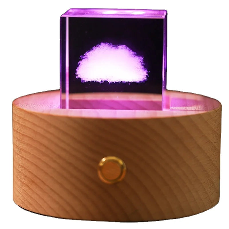 Crystal Crystal Night Light Luminous Crystal Music Box