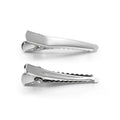 Wholesale Custom Silver Fashion 3.5 CM Metal Hair Clips with Rivets for Girls Accessories-Gift Occasion