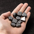 Natural Hematite Gemstone Healing Crystal Mini Heart Round Square Star Pocket  Heavy Stone Grounding Healing Crystal