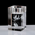 Wholesale Customs Led K9 3d Laser Engraved Glass Crystal Candle Holder for Decoration Gifts
