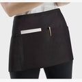 Wholesale 3 Pockets Server Aprons Waiter Short Half Waist Serving Apron Reusable Linen Hospitality Chef Half Apron
