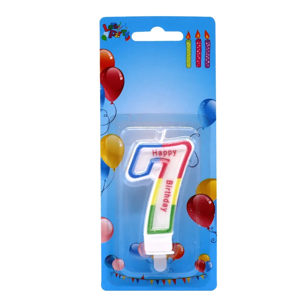 Factory Direct Support Fancy Customized Good Quality Pure Paraffin Material Fancy Number Birthday Candle
