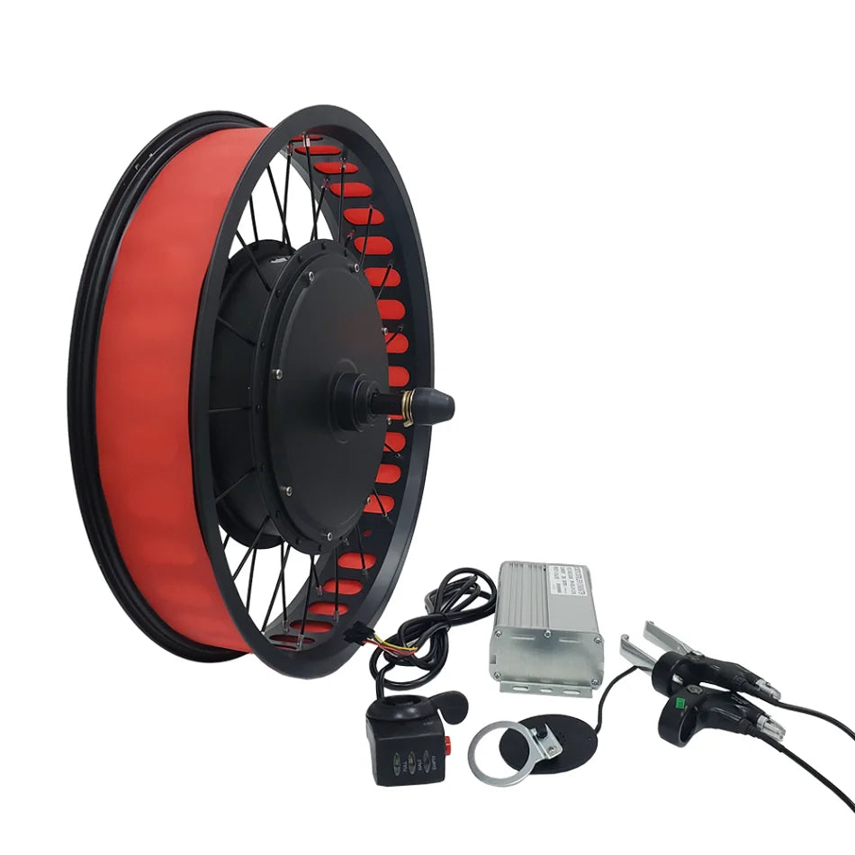 24''/26'' Rear Fat Tire Wheel 1500w 20" X 4.0 Hub Motor Conversion Kits for Snow Ebike