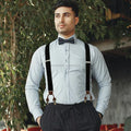 Factory Custom Small Order New Design Elastic Mens Suspenders Adults with Button and Clips Steel Buckle 3.5cm Width Custom Brand