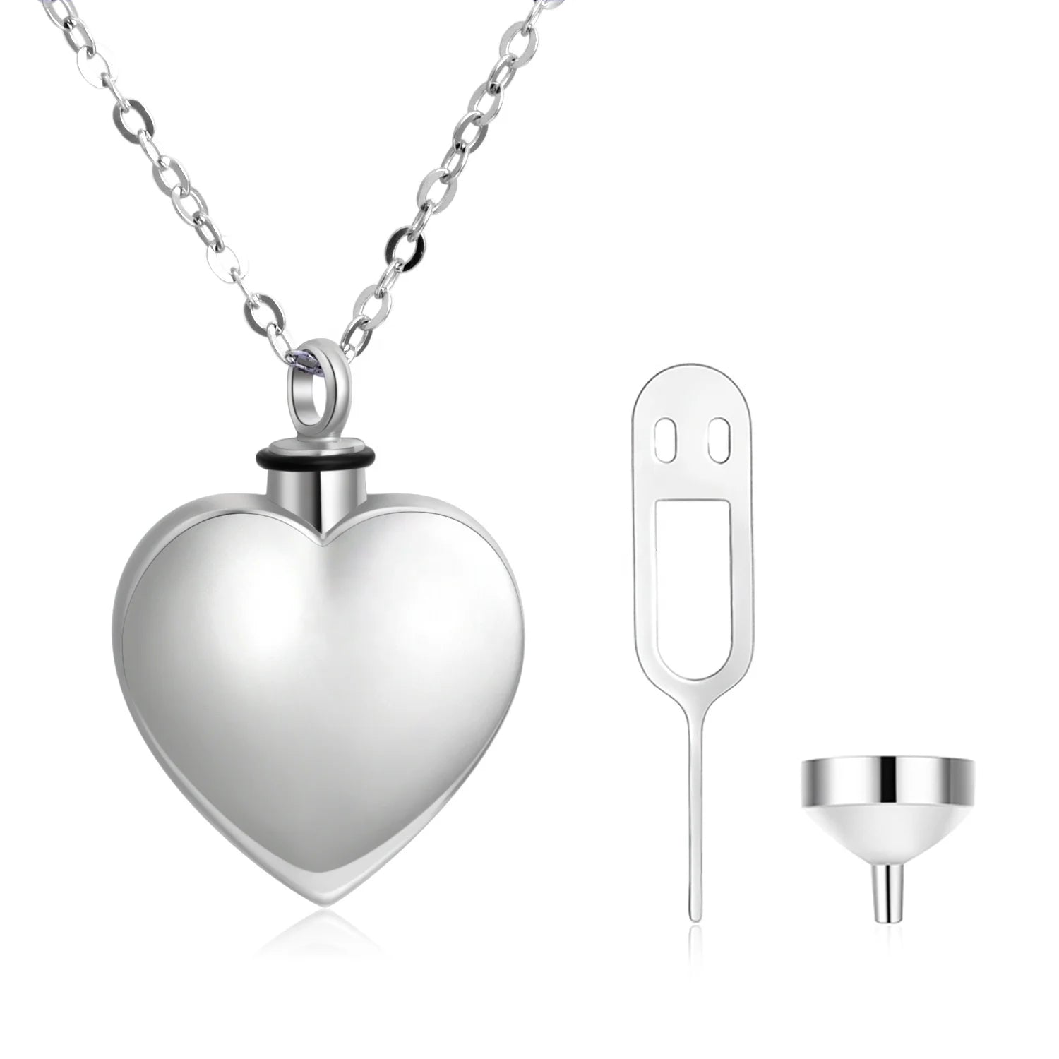 YFN New Design Cremation Jewelry 925 Sterling Silver Keepsake Heart Urn Necklace for Ashes