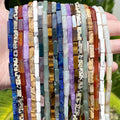 Factory Price Natural Stone Cuboid Amethyst Tiger Eyes Beads for Jewelry Making DIY Bracelet Necklace Accessories