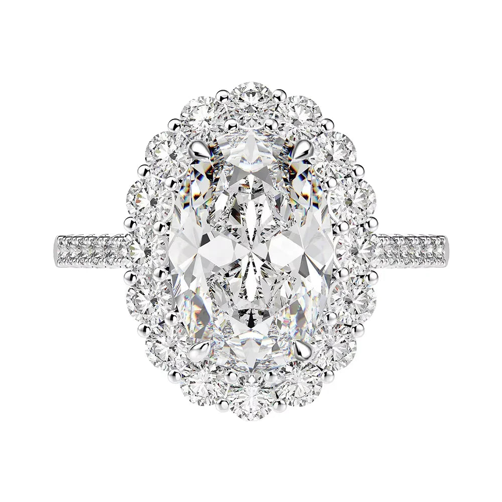 10k/14k/18k Marquise Moissanite Engagement Rings for Women Solid Gold Rings for Her Birthday Wedding Promise Gifts
