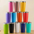 Custom logo 20 oz Vacuum Tumblers Wholesale Bulk 20oz Stainless Steel Tumbler Double Wall Travel Coffee Mug with Lid and Straw