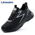 LAnoudun  Black European Standard Steel Toe Cap Anti - slip SRC Anti - Smashing Anti - Piercing Safety Shoes
