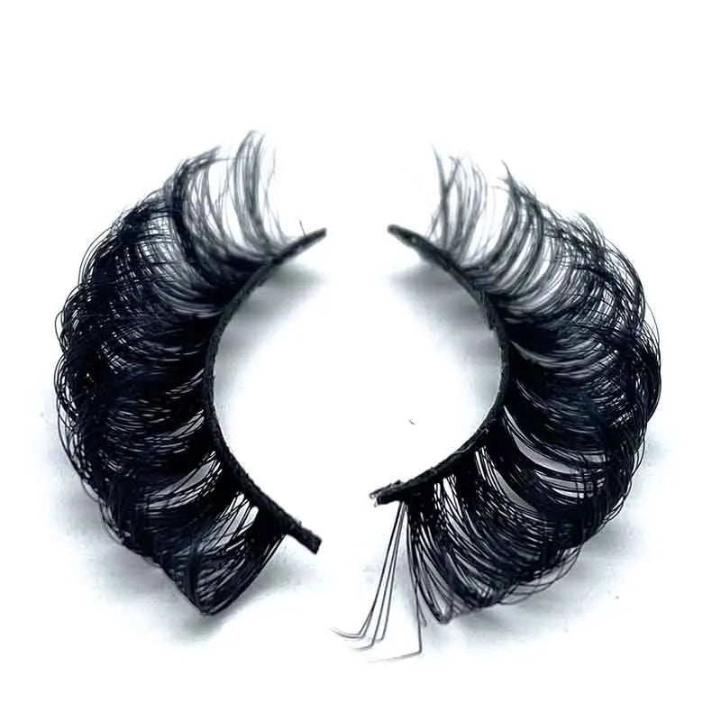 Yiwu Qiaoti Premium Full Strip Lashes Natural Handmade Russian 3D Faux Mink Eye Lashes D Curl Wholesale Colorful Thick Plastic