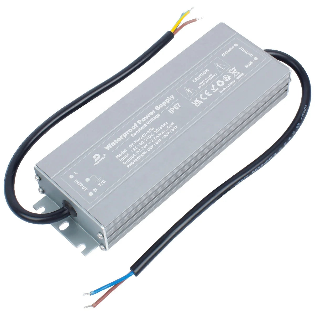 DUSKTEC Constant Voltage Waterproof 60W 2.5A AC 100-260V DC 24V Snappy Led Strip Power Supply Suppliers Mr16 Transformer Driver