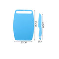 Safe Kids' Chef Knife and Cutting Board Set 2pcs Different Colors Plastic Knife and Board for Kitchen Use for Kids