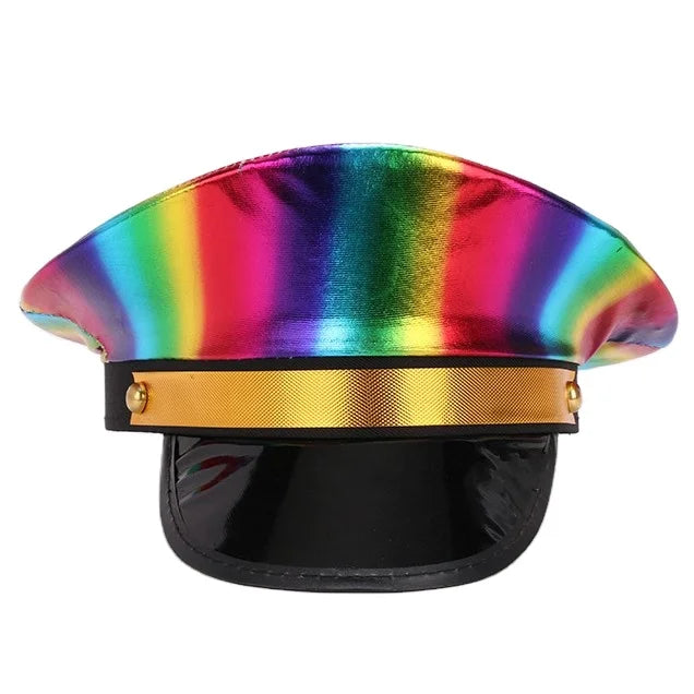 Novelty Bridal Hat for the Bride - Great for Bachelorette Parties Bride Weddings rainbow Steampunk Captain Hat Bulk