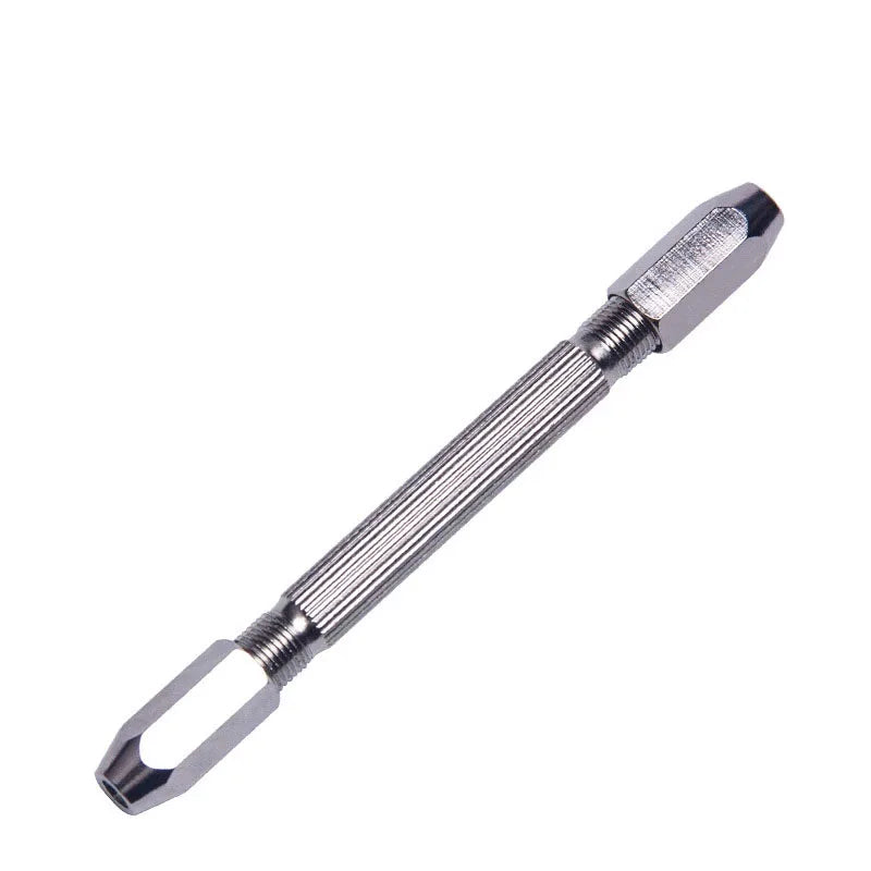 0-3mm Mini Micro Manual Gimlet Double End Pin Vice Drill Hand Drilling Tool Double End Pin Chuck Double Headed Hand Twist Drill