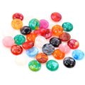 Fashion 40pcs 10mm Mixed Colors Colorful Built-in Shell Flat Back Resin Cabochons Cameo Dome DIY Jewelry Making Supplies