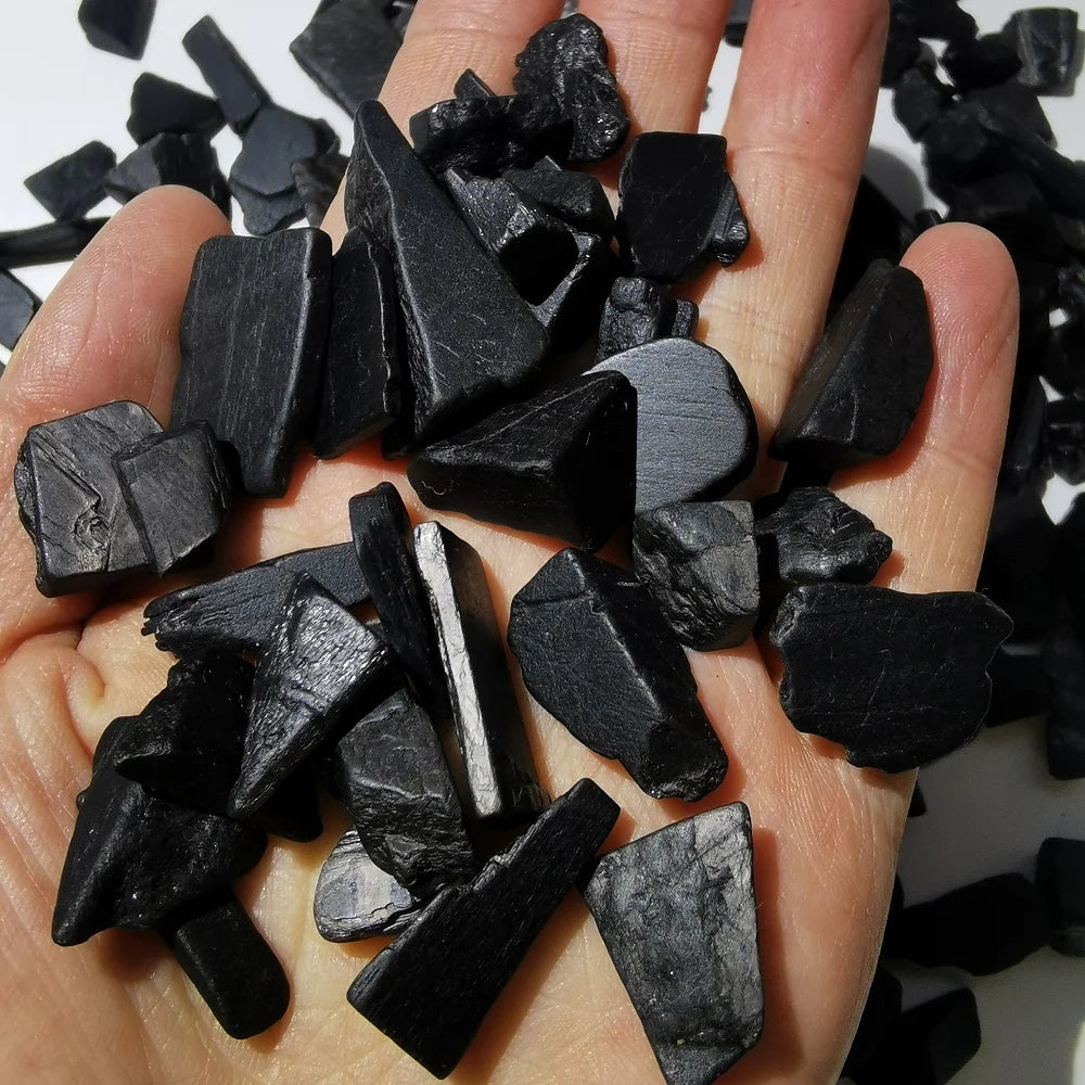 Natural Stones Gemstone Raw Rough Stone Hypersthene Crystal Stone Black Souvenir Gift Box Mascot Style