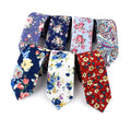 Wholesale Skinny Cheap Cotton Printed  Floral Necktie From Zhejiang