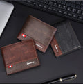 Baellerry Men's Long Slim Minimalist Trifold Leather Wallet with RFID Customizable Business Cash Card Holder Luxury Open Closure