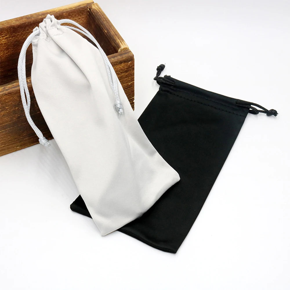 Sparloo 4059 Black White Grey Two String Good Quality Sunglasses Package Print logo Custom Bag Sunglasses Micro Fiber Pouch