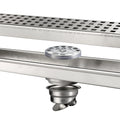 Rectangular Linear Shower Floor Drain Removable Grate Cover SUS 304 Stainless Steel
