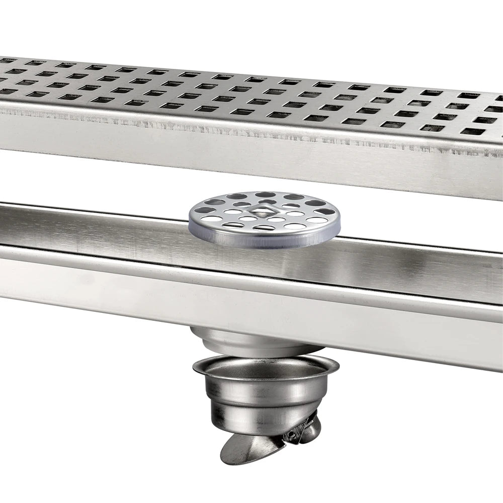 Rectangular Linear Shower Floor Drain Removable Grate Cover SUS 304 Stainless Steel
